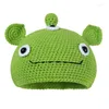 Beretti Cappello Slouchy Divertente all'uncinetto per le donne uomini Alien Green Picture PROPS