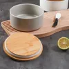 Stoviglie Scatole per burro in ceramica Piatti Lattine Vassoio per formaggi con coperchio Serbatoio per olio giallo Vaso rotondo per cioccolato Contenitore da cucina