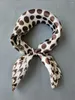 Scarves 2pcs/Mix Color Choice Khaki Dot Women Small Square Headband Winter Brand Casual Silk Scarf Black Summer Ribbon