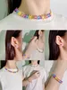 Nouveau conçu oreille Stud couleur bonbon collier Macaron couleur Bracelet Design sentiment ludique mignon dopamine printemps été résine boucles d'oreilles bague concepteur bijoux approvisionnement