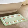 Tappetini da bagno Tappeto da bagno floreale Tappetino multifunzionale Tappeto in memory foam in rilievo Accessori da cucina assorbenti d'acqua