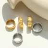 Ladies Gold Ring rostfritt stål pläterat 18k Gold Fashion Party smycken gåvor