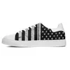 1942 Aangepaste schoenen skateboard schoenen liefhebbers diy schoenen Retro casual schoenen mannen vrouwen schoenen outdoor sneaker de Stars and the Stripes zwart groot formaat eur 35-48