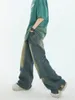 Spodnie męskie wiosna i jesień amerykańska moda High Street Hip Hip Osobowość prosta nóg dżinsy retro luźne szerokie swobodne y2k