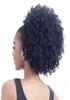 Kurzer hoher Pferdeschwanz, Afro-Puff-Locken-Pferdeschwanz-Haarverlängerung, tiefschwarzes indisches Jungfrau-Haar, Kordelzug-Pferdeschwanz für schwarze Frauen, 140 g3698792