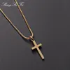 Colliers pendentifs Collier croix pour hommes - Chaîne de bijoux en or pour hommes 1323E