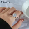 Cluster Ringe Silber Farbe Funkelnder Zirkon Manschettenring Für Frauen Mode Einfache Vintage Elegante Romantische Hochzeit Braut Schmuck Geschenk