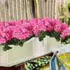 Decorative Flowers 2pcs Simulation Begonia Flower Geranium Silk Fake Wedding Home Living Room Decoration