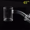 4mm Clear Bottom Flat Top 4590 Degrees Quartz Banger Nail 10mm 14mm 18mm Male Female Quartz Nail For Oil Rigs Glass Bong Adapter BJ