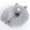 Creativo cartone animato forma di orso adulto bambino cuscino da viaggio cuscino a forma di U cuscino per il collo seggiolino auto ufficio aereo cuscino per dormire 240102