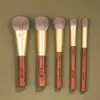 Professional Handmade Makeup Brushes 1PC Weasel Goat Hair Foundation Liquid Blush Brush African Rosewood Handle Make Up Brush240102