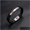 Bedelarmbanden Leren armbanden Polsband Bangle Manchet Blank Glazuur Roestvrij stalen gesparmband voor dames Heren Mode-sieraden Wil Dhvlg