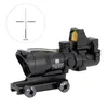 Trijicon ACOG 4x32 Source Source Scope Red Podświetlany bateria Darmowa optyka Chevron Glass Leved Seticle z RMR Micro Red Dot do karabinu Airsoft