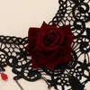 Choker Lace Gothic Goth Necklace Women Flower Rose