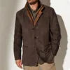 Vestes pour hommes Vintage hommes veste 2024 automne hiver chaud mâle vêtements d'extérieur vêtements mode manteau en cuir artificiel pour manteaux à manches longues