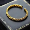 Bangle 316L Sactless Steel Simplicity Retro Braid Braided Hair Wire Bracelets for Women Fashion Fine Jewelry Gift Sab939