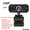 Webcam Webcam 1080P Fotocamera per computer Usb 4K Web 60Fps con microfono Fl Hd per PC portatile 720P Drop Delivery Computer Networking Acce Otgur