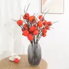 Decorative Flowers Year Artificial Pomegranate Bouquet For Home Room Decor Christmas Decoration Fake Plqnt DIY Vase Ornament