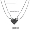 Collares colgantes Amantes Creatividad romántica Bloques de construcción Amor Ladrillo Collar doble Regalo del día de San Valentín para mujeres y hombres