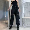 Women's Pants Cargo Women 2024 Fashion Punk Jogger Trousers Harajuku Streetwear Spring Ankle-Length Men Black Harem Oversized