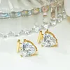 Stud Küpeler Love S925 STERLING Gümüş Seti Yüksek Karbon Elmas Işığı Lüks Çok Yönlü Nişan Kadın Mücevherleri