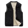 Herrvästar MRMT 2024 Brand Lamb Velvet Vest Plus Warm Large Size Waistcoat V-Neck Jacket