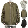 Men's Trench Coats Concise Zipper Baseball Uniform Autumn And Winter Solid Casual Jumper Coat High Street Zip Up Hoodie Chaquetas Hombre