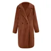 Kvinnors jackor Autumn Winter Long Plush Coat Woman Warm Faux Fur Women Teddy Jacket Kvinnliga Outwear Ladies