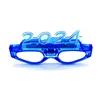 Party Decoration Decor LED Light Gift 2024 Toy Glasses Glowing Flashing Eyeglasses Rave Glow Shutter Shades Eyewear Year Kids Adults