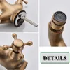 Bathroom Sink Faucets Antique Bidet Faucet Two Handles Water Gold Brass Single Hole Deck Mounted Mixer Tap