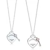 Original classic S925 Sterling Silver women's necklace fashion love key pendant necklace jewelry gift for girlfriend Y1204172s