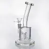 Bong de vidrio Cilindro Bong de agua de vidrio Perc Bong 8 brazos Árbol Percolador Burbujeador 7 '' Tubo recto Tubería de agua Tubo recto Tubos de agua BJ