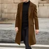 Jaquetas masculinas moda inverno fino ajuste longo único breasted lã térmica trench coat coreano comentários muitas roupas loja oficial