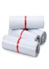 100 Pçs / lote Branco Plástico Mailer Postage Courier Bag Poly Express Pacote Autoadesivo Embalagem de Mercadorias Parcel S Storage Bags241q8140174