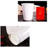 Kubki jednorazowe Słomki 50 szt. Plastikowy kubek papierowy kawa wielokrotnego użytku 16 uncji z pokrywkami anty-scald