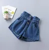 Kläder set tjej set barn barn bomullsdelblus denim kjolar prinsessa 2 pc sommar babykläder i 2-6 år