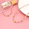 clavicle chain bracelet versatile set cross-border new products personalized INS round beads natural ruby splicing beaded