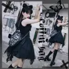 Gothique Punk Cercueil Forme Ita Sac Femmes Sacs À Dos Clairs Foncé Lolita Sac À Main et Sac À Bandoulière Filles Cosplay Designer 2 Insert 240102