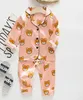 Primavera outono conjuntos de roupas da criança do bebê meninos meninas manga longa sólido topos calças pijamas pijamas conjunto 2 peças roupas 4903637