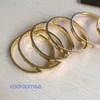 Autoreifen-Armband. Modisches Damenarmband mit Diamanteinlage, modisch und vielseitig, Edelstahl, oval, innen hell, 18 Karat Gold, mit Originalverpackung