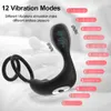 Trådlös fjärrkontroll Prostata Massager Anal Vibrator Sexleksaker för män Penis Cock Rings Fördröjning Ejakulation Butt Plug Man Gay 240102