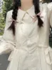 Vestidos de trabajo Conjuntos de vestidos para mujer Chaleco de punto sin mangas con un solo pecho y cuello vuelto Manga larga Moda de dos piezas