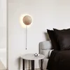 Wandlampen Scandinavische minimalistische retro lampdecoratie halfronde gele grotsteen LED gang slaapkamer nachtkastje