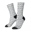 Men's Socks All Seasons Crew Stockings Geodesic Sphere Greyscale - Dark Harajuku Hip Hop Long Accessories For Men Women Gifts