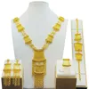 Ketting Oorbellen Set Dubai Voor Vrouwen Bruiloft 24k Vergulde Afrikaanse Sieraden Bruidsmeisje Feestcadeau Bruids