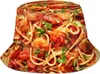 Baretten Grappige Instant Noodle Patroon Emmer Hoed Zon Voor Zomer Reizen Strand Opvouwbare Casual Cap Dames Heren Unisex