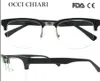 レトロな男性のメタルブラック厚の半分リム眼メガネフレーム光学眼鏡眼鏡眼鏡wcolmo1641001