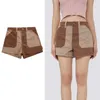 Damskie szorty mody Patchwork Kobiety swobodne dżinsowe kieszenie Y2K Mini Jean Short Pants Mujer Spring Summer Comfy Cargo Cortos