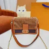 high quality Designer Luxury Shoulder Bag Chain Handbag Autumn Winter Women Hairy Crossbody Messenger Bags Classic Letter Print Wallet 220920