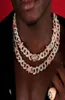 Chokers Big Heavy Full Out Out Bling Cz Cuban Infinity Chain Srebrna róża Złota Kolor Gwiezor Kolor Urok Urok Hip Hop Naszyjnik9256653